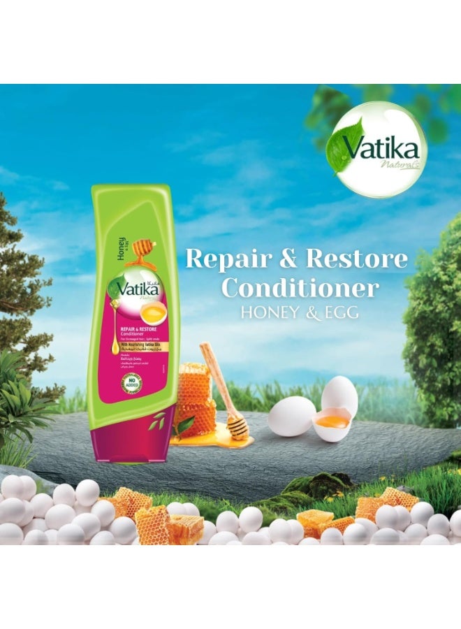 Vatika Naturals Repair And Restore Conditioner - Enriched With Egg And Honey - For Damaged Hair And Split-Ends - 400ML - Image 3